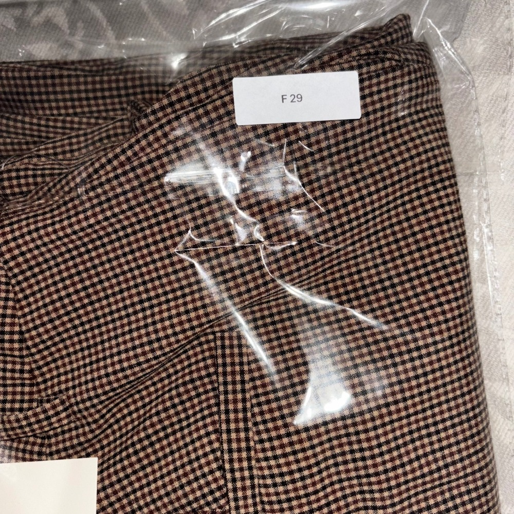 A New Day Womens High Rise Ankle Pants Brown Gingham Plaid Stretch Size 10 - Picture 13 of 13